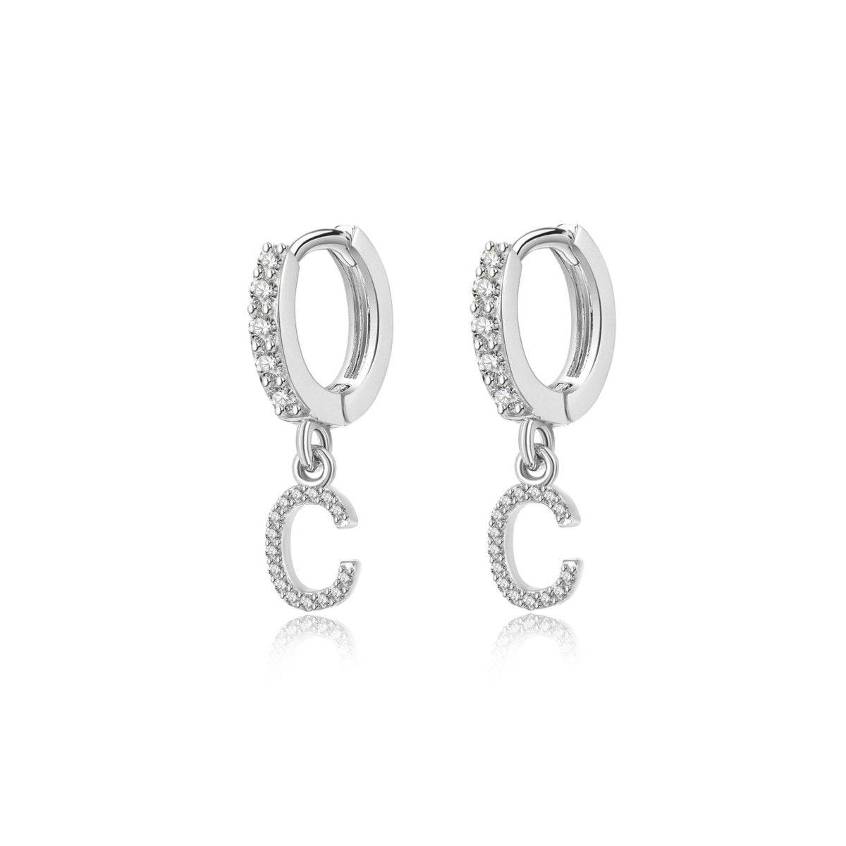 "Initial Hoops" Earrings - Milas Jewels Shop