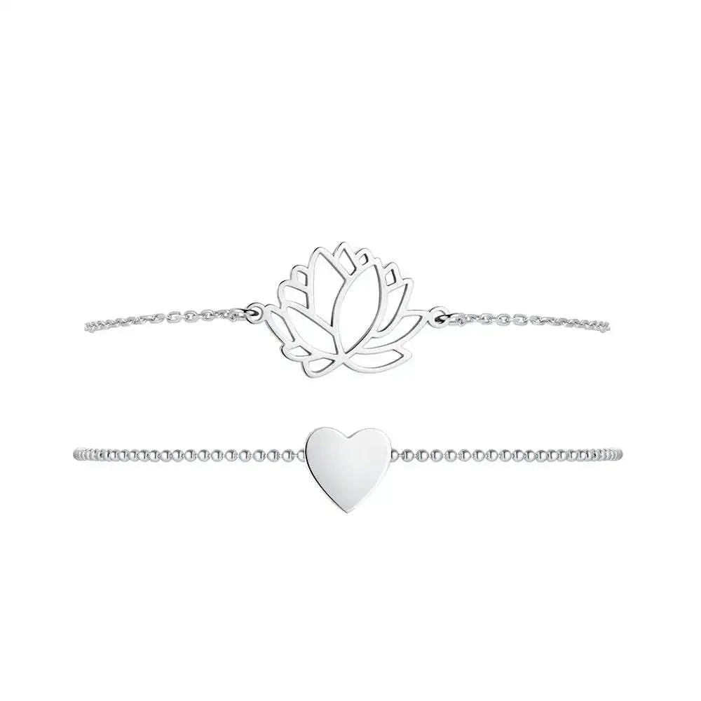"Lotus-Heart" Bracelet - Milas Jewels Shop