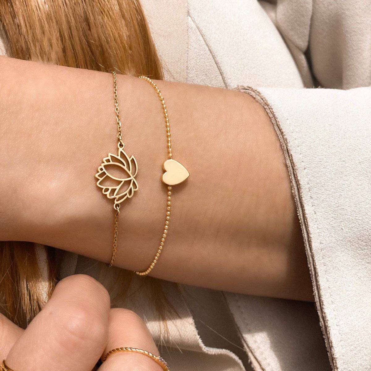 Lotus-Heart Bracelet