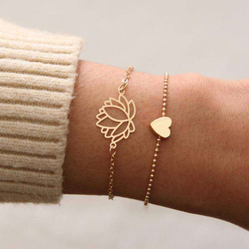 Lotus-Heart Bracelet