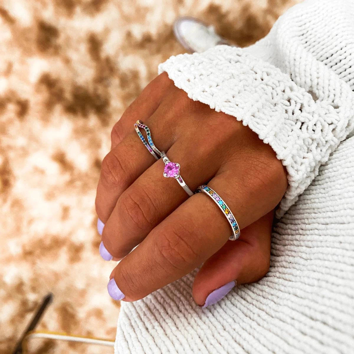 "Rainbow" Ring - Milas Jewels Shop