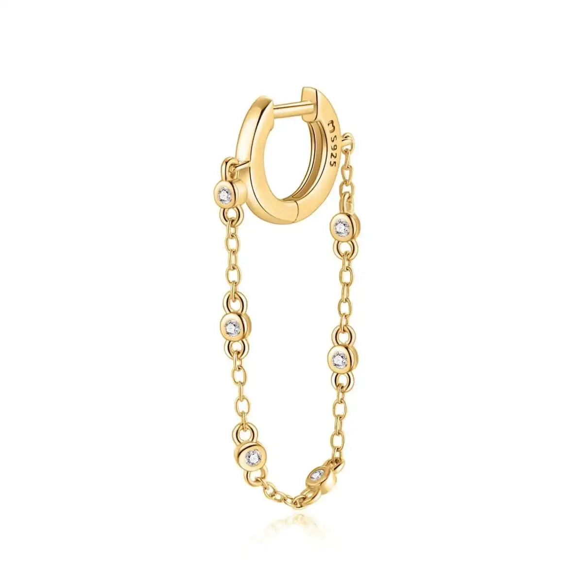 "Ring and Chain" Earrings - Milas Jewels Shop