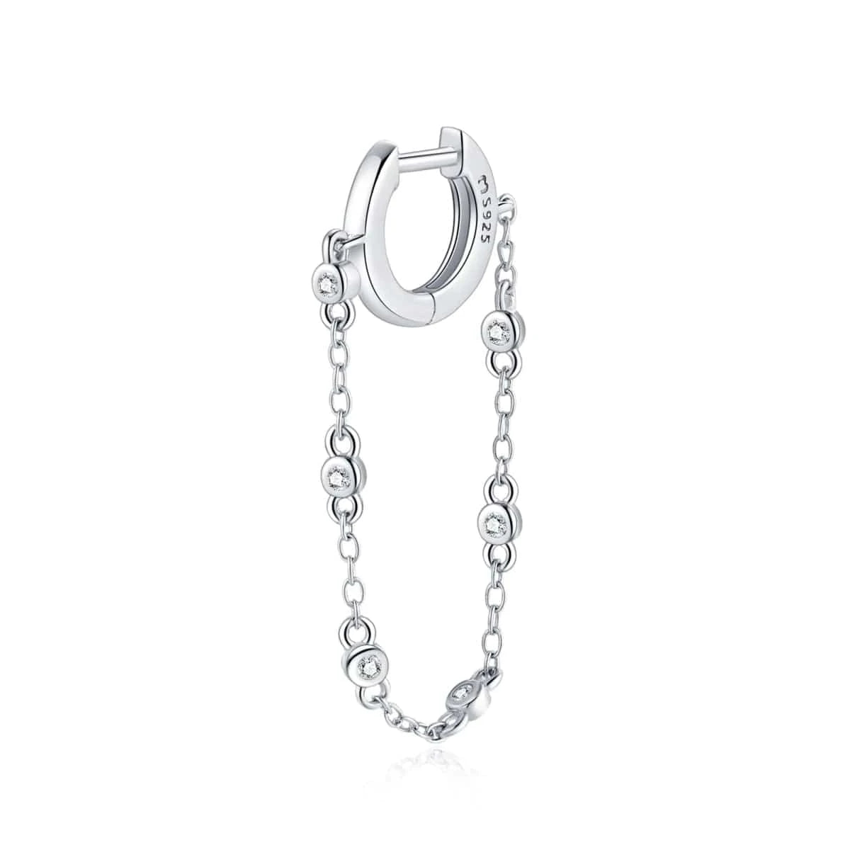 "Ring and Chain" Earrings - Milas Jewels Shop