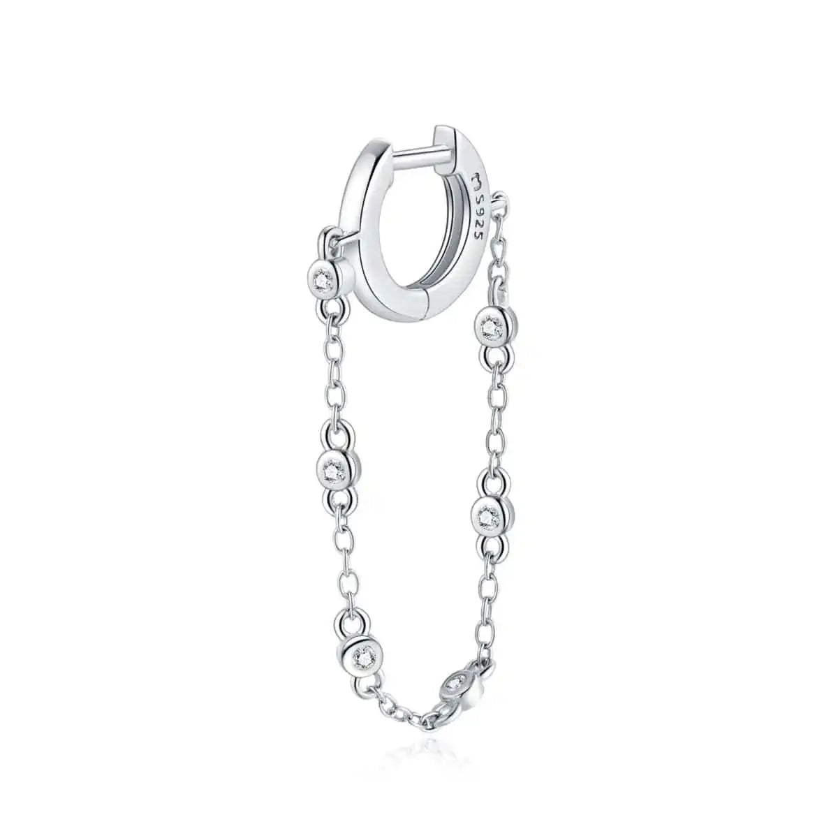 "Ring and Chain" Earrings - Milas Jewels Shop