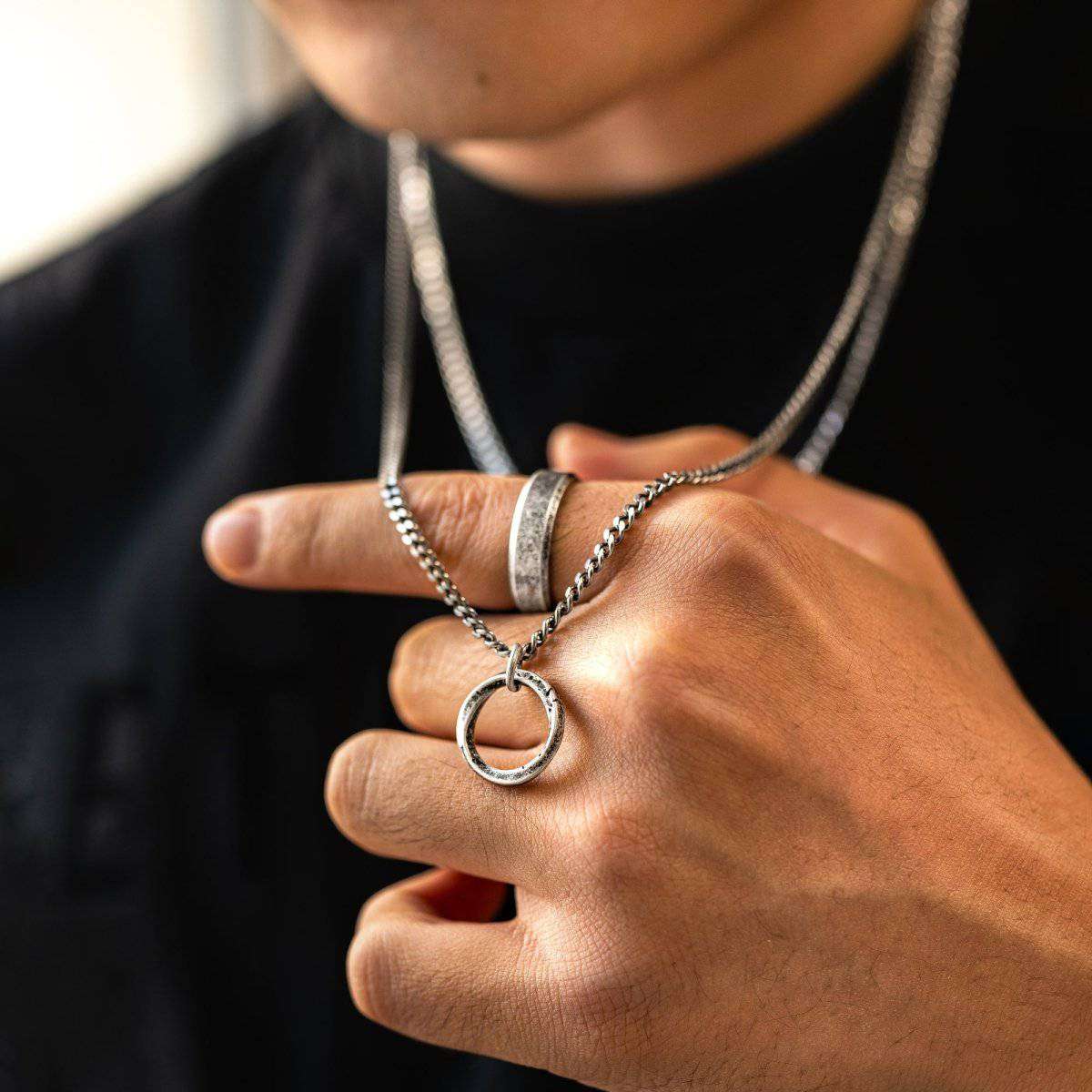 "Ringing" BRAVE Men's Necklace - Milas Jewels Shop