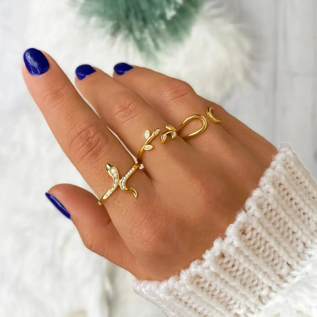 "Shiny Leaves" Ring - Milas Jewels Shop