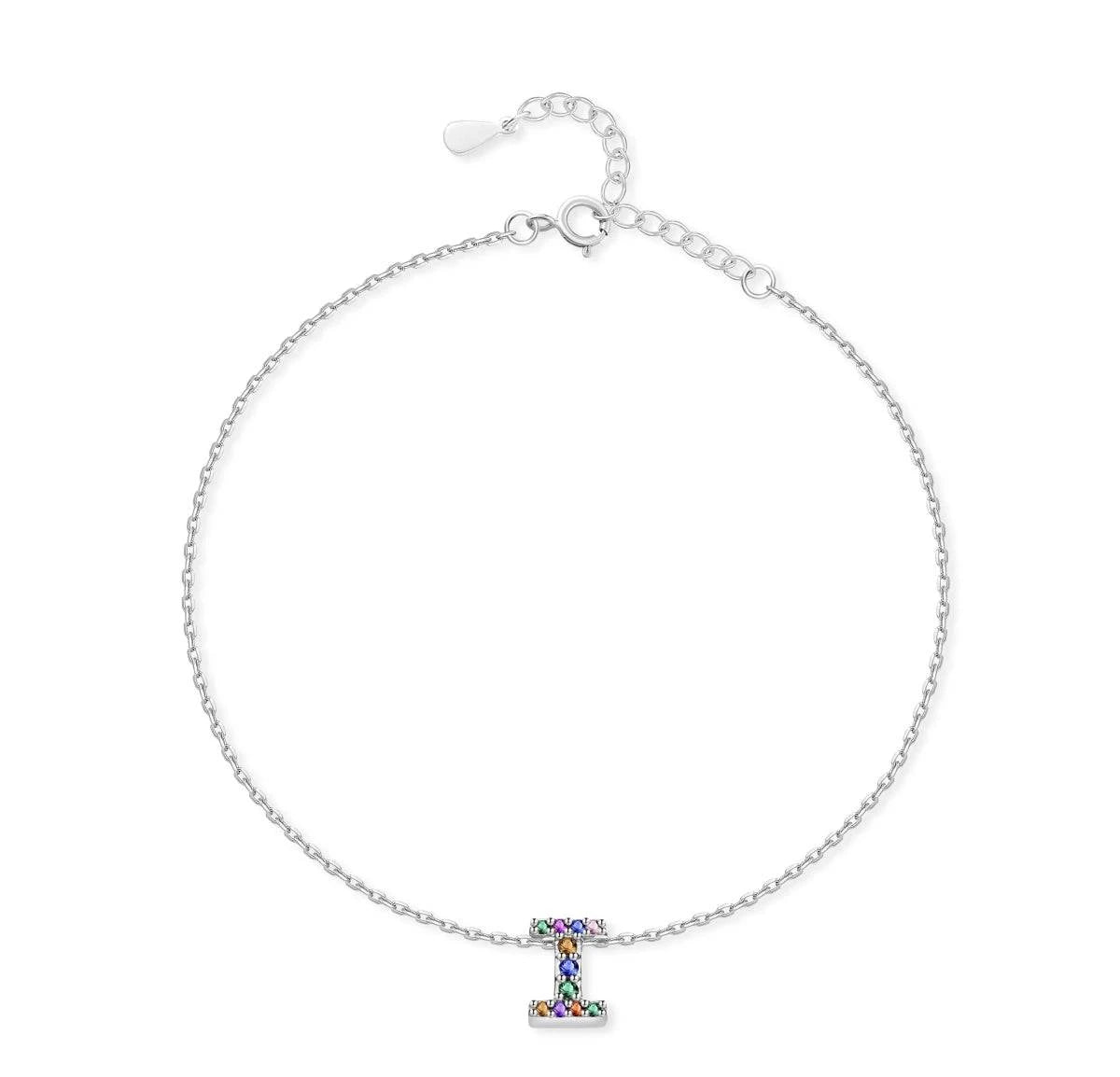 "Silver Initial" Anklet - Milas Jewels Shop