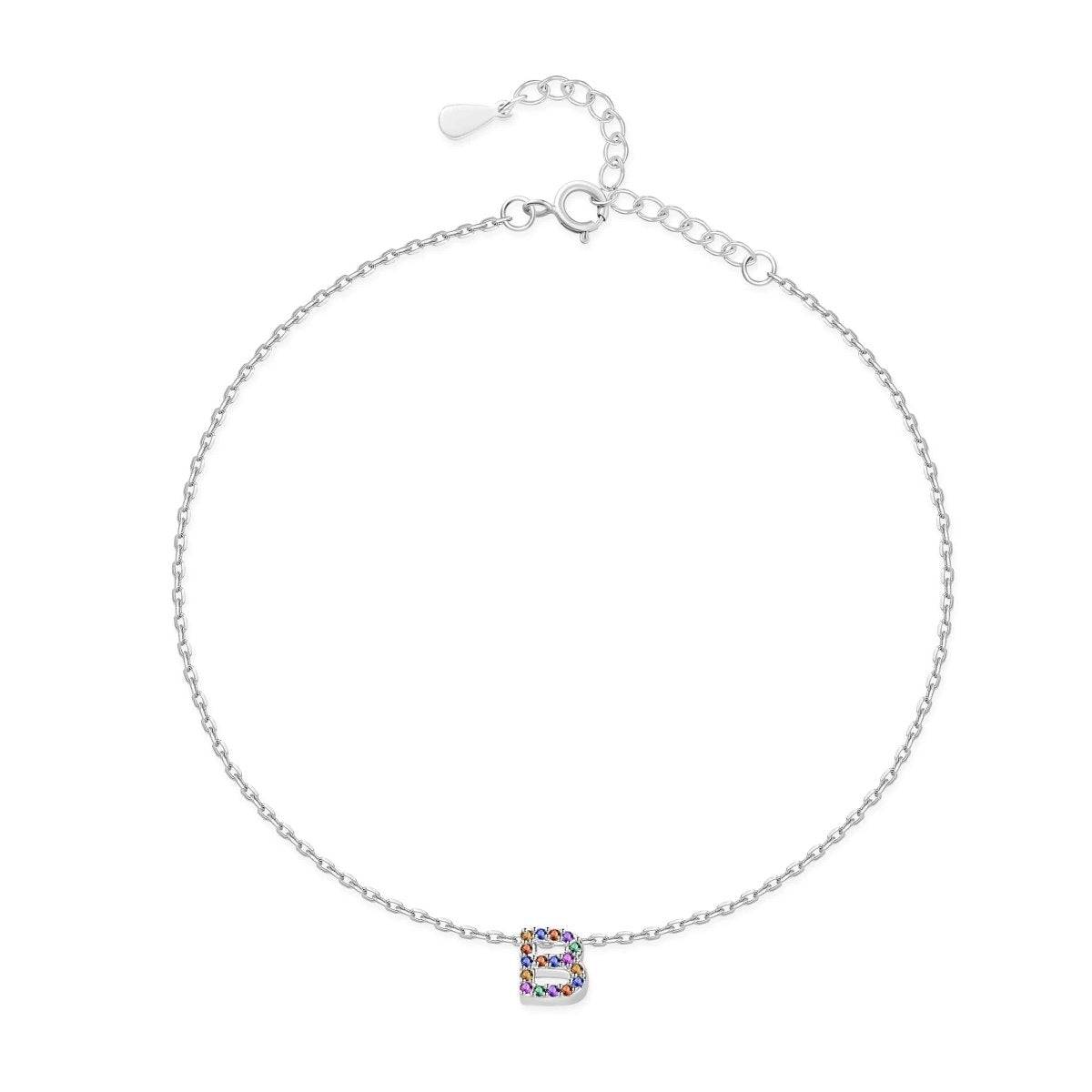 "Silver Initial" Anklet - Milas Jewels Shop