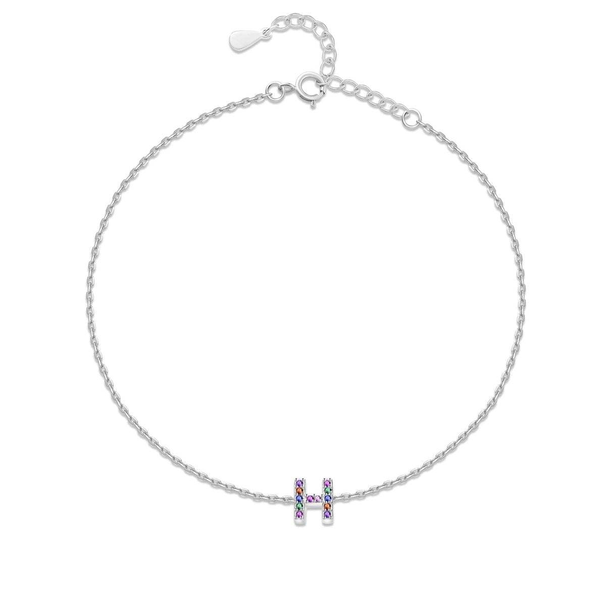 "Silver Initial" Anklet - Milas Jewels Shop
