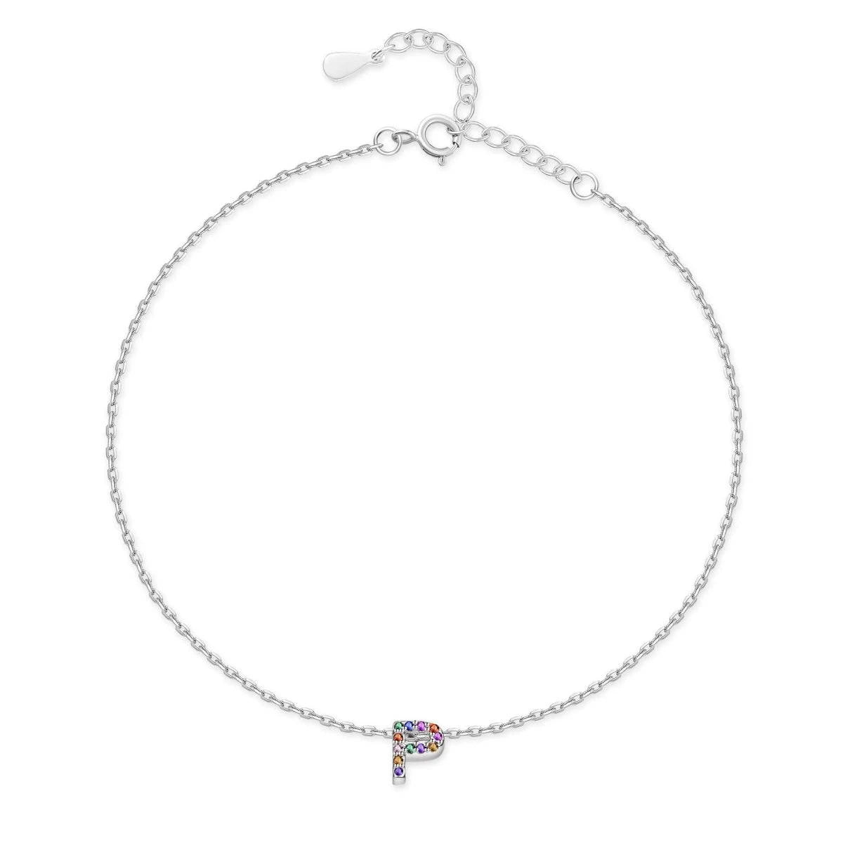 "Silver Initial" Anklet - Milas Jewels Shop