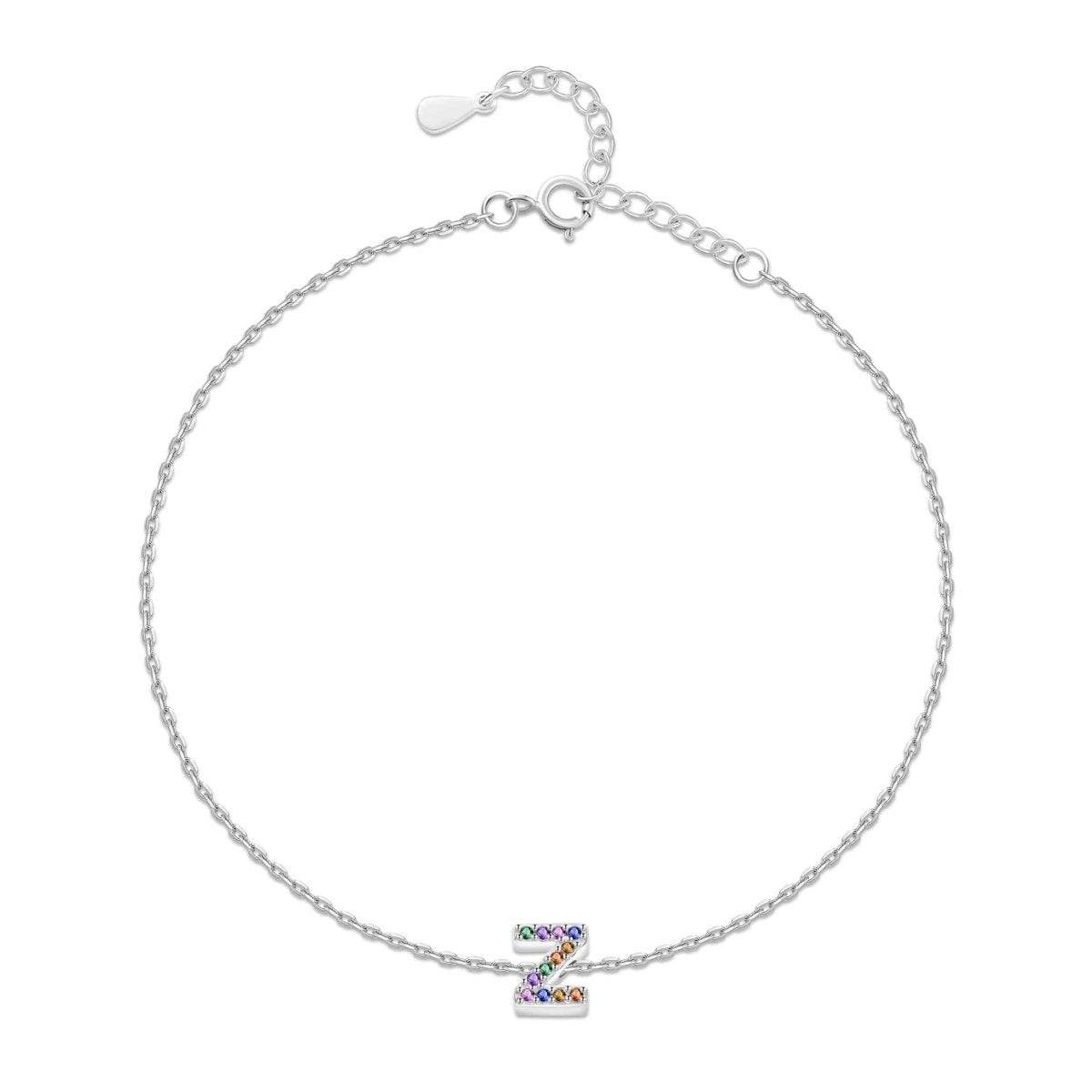 "Silver Initial" Anklet - Milas Jewels Shop