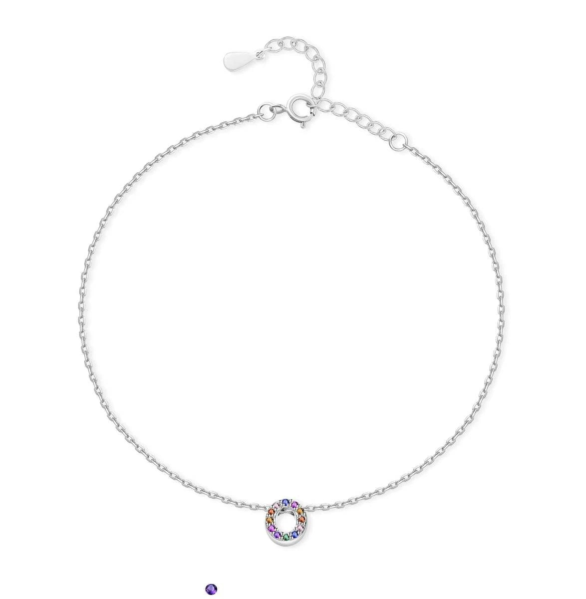 "Silver Initial" Anklet - Milas Jewels Shop