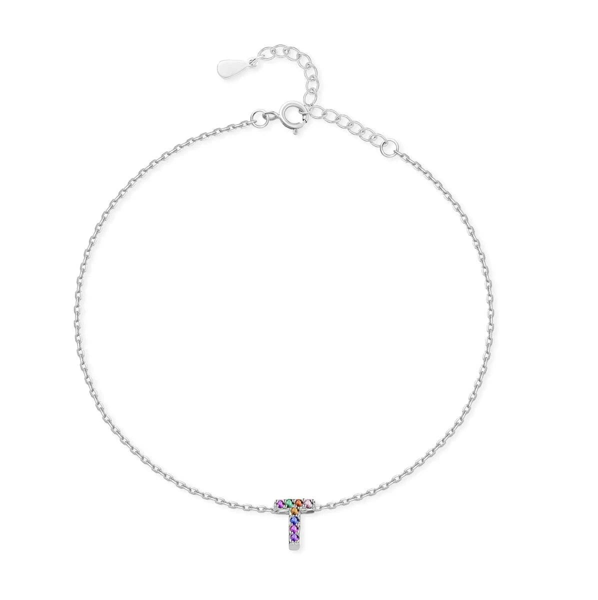 "Silver Initial" Anklet - Milas Jewels Shop