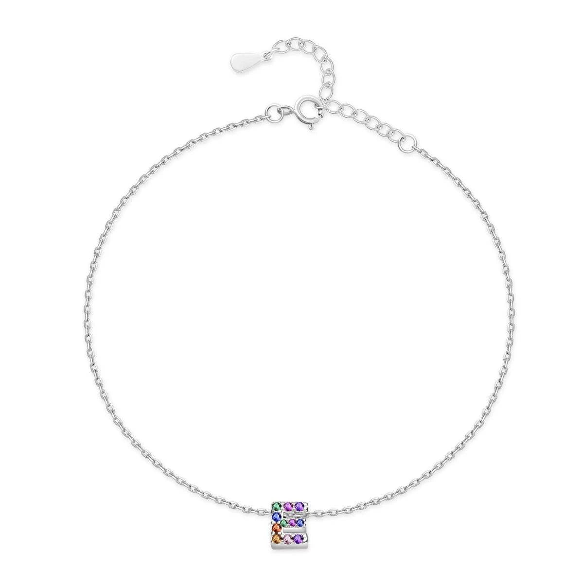"Silver Initial" Anklet - Milas Jewels Shop