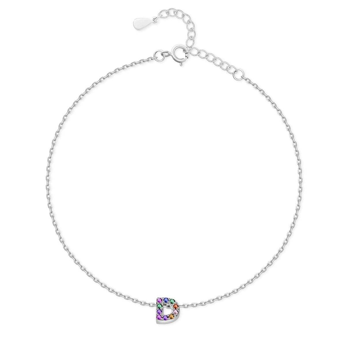 "Silver Initial" Anklet - Milas Jewels Shop