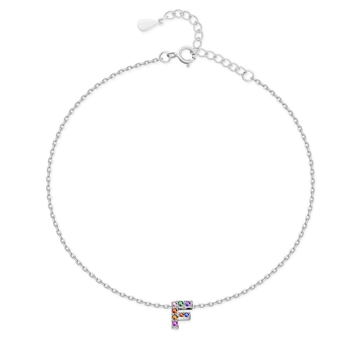 "Silver Initial" Anklet - Milas Jewels Shop