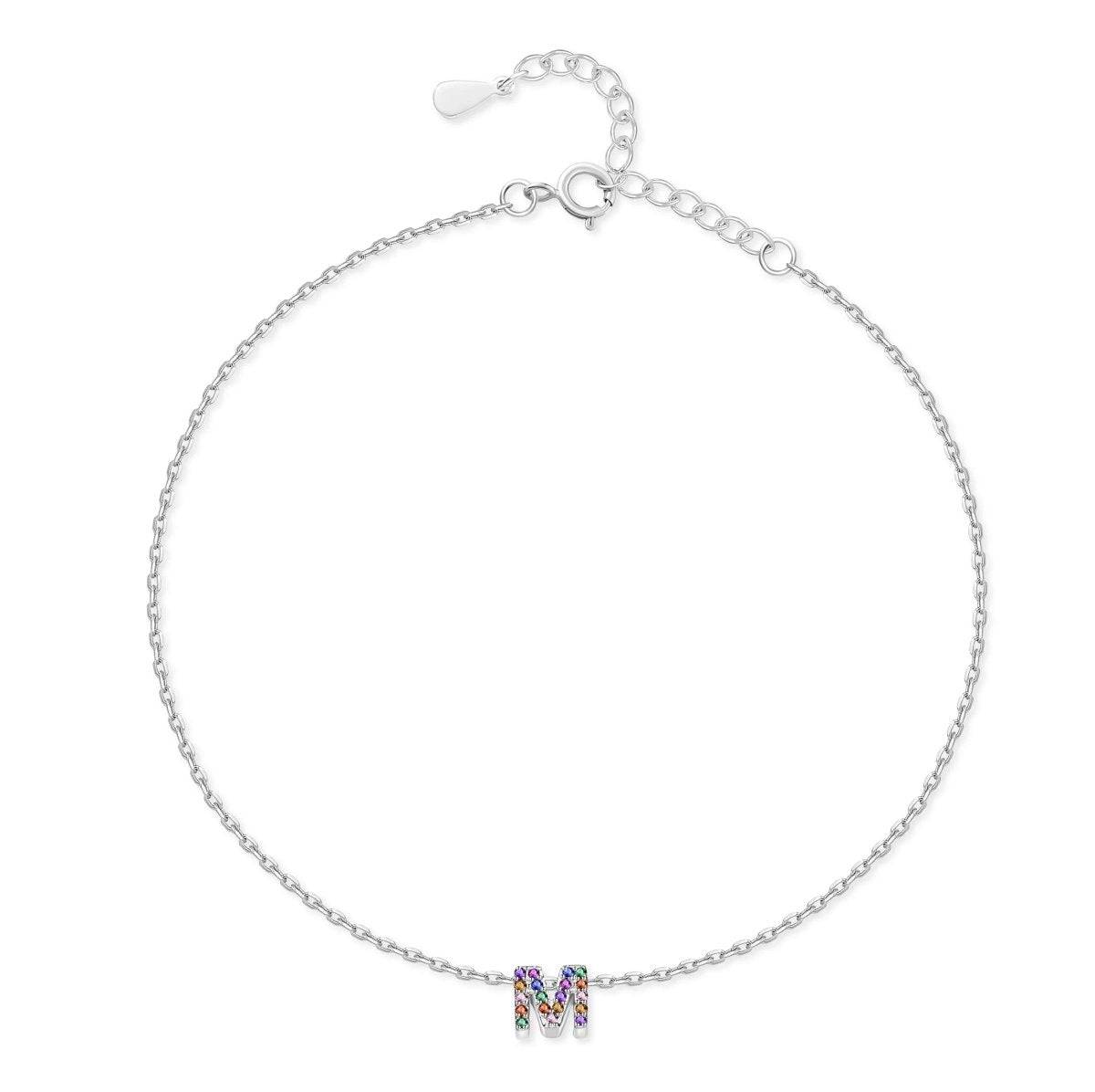 "Silver Initial" Anklet - Milas Jewels Shop
