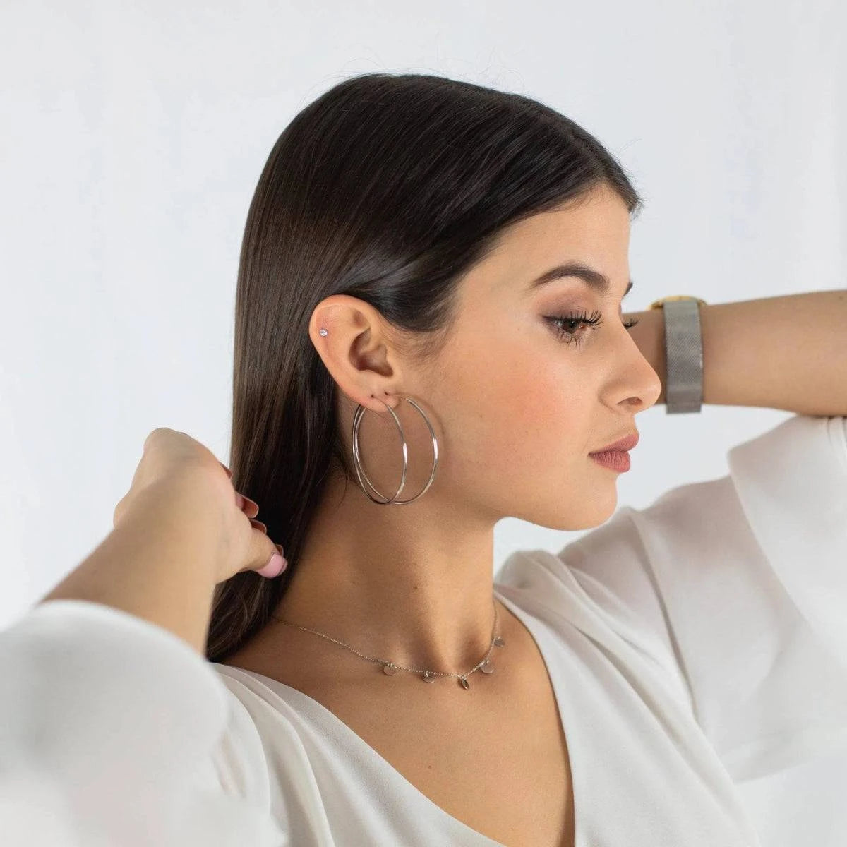 "Slim Hoops" Earrings - Milas Jewels Shop