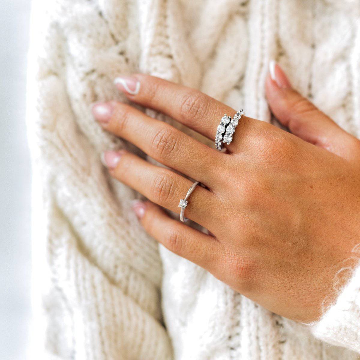 "Solitaire Zirconia" Ring - Milas Jewels Shop