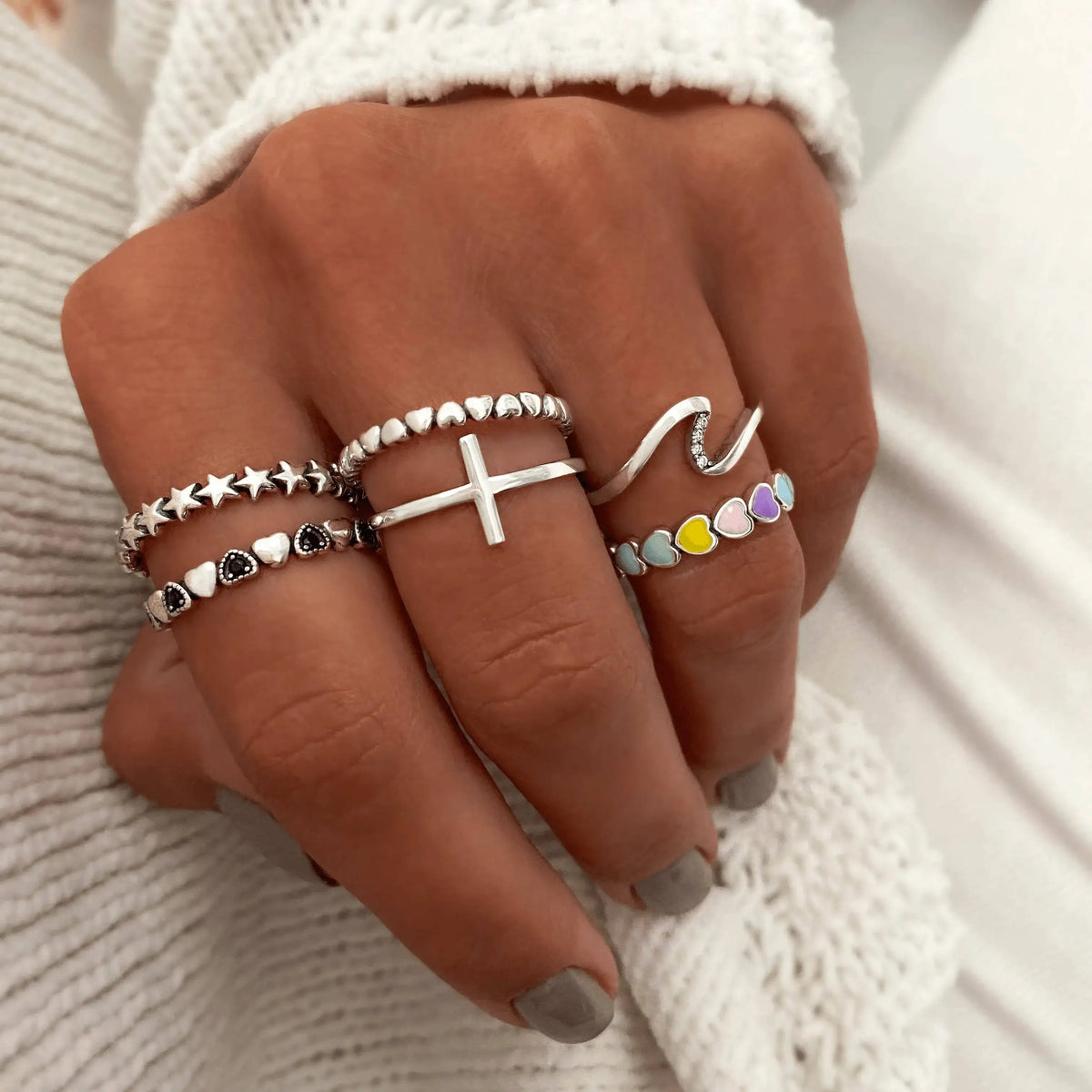 "Colorful Hearts" Ring - Milas Jewels Shop