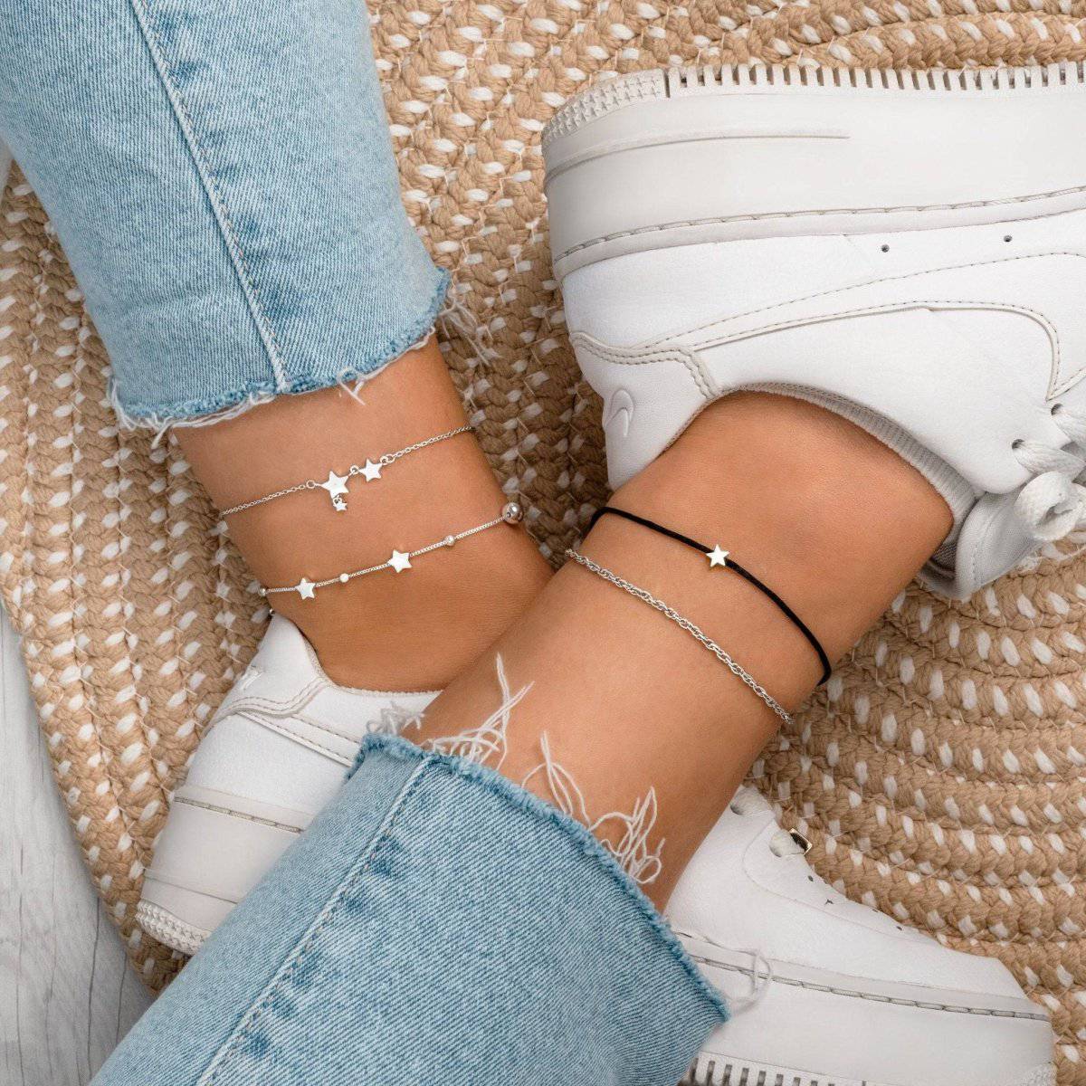 "Stars and Beads" Anklet - Milas Jewels Shop