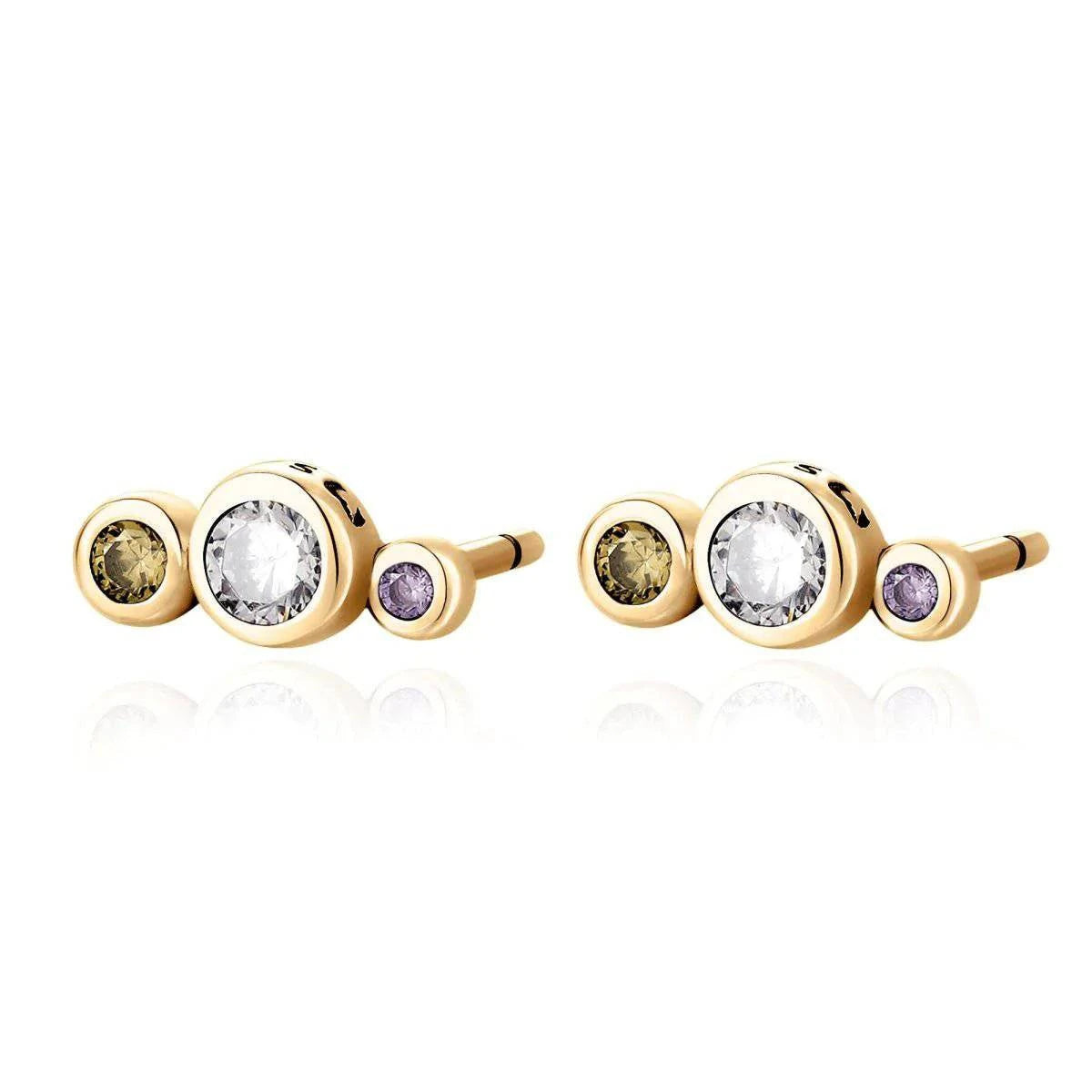 "Three Little Sparklers" Earrings - Milas Jewels Shop
