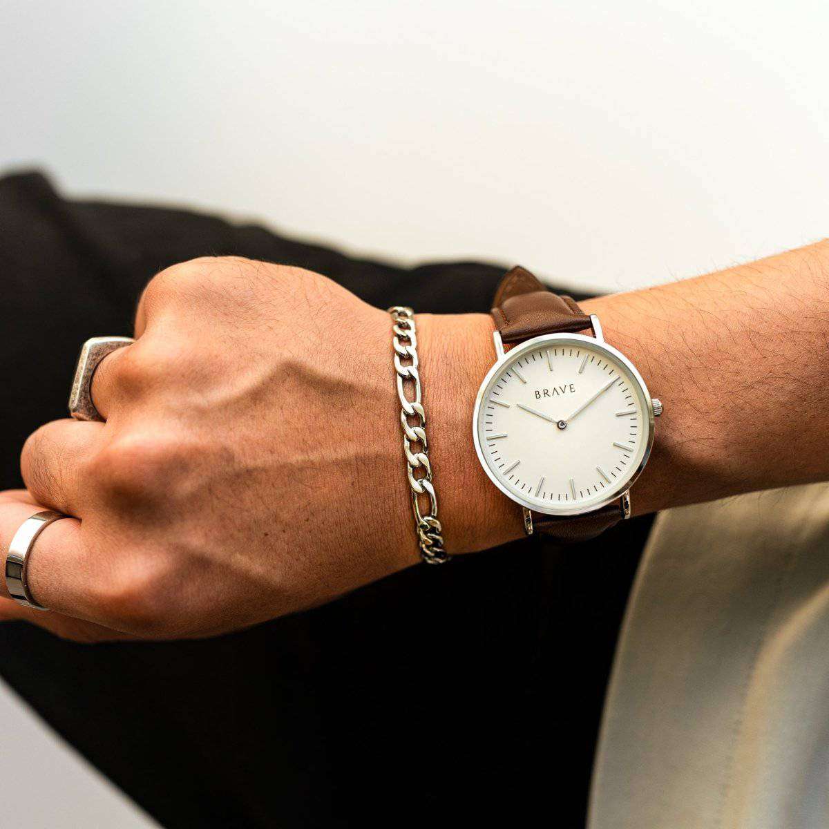 "Titanium" BRAVE Men's Bracelet - Milas Jewels Shop