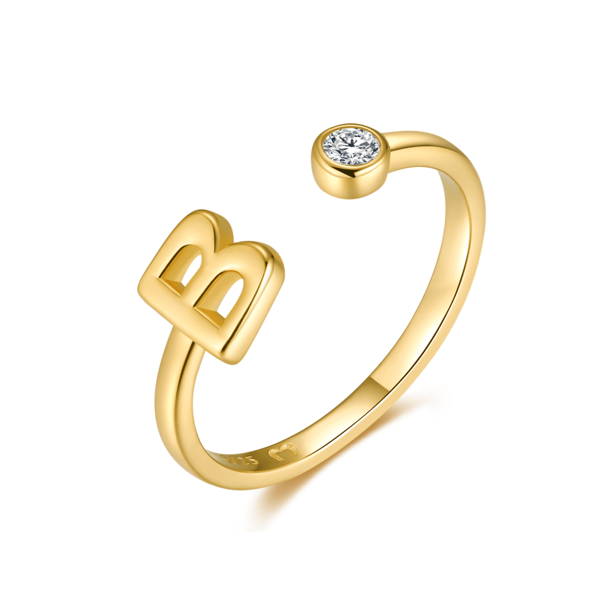 "Top Letter" Ring - Milas Jewels Shop