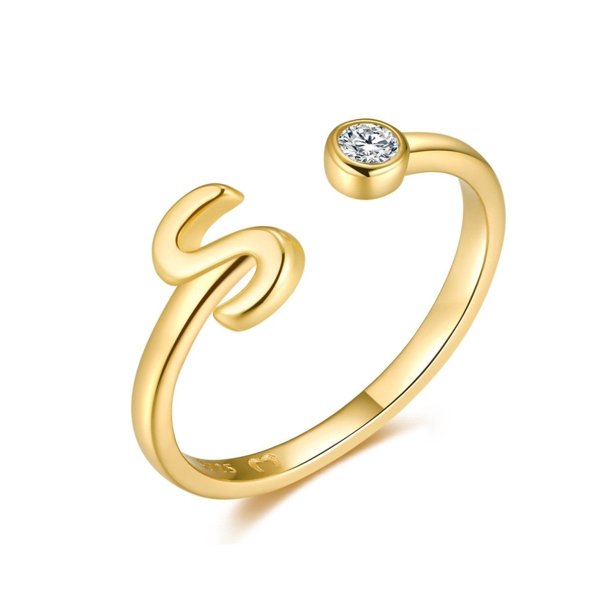 "Top Letter" Ring - Milas Jewels Shop