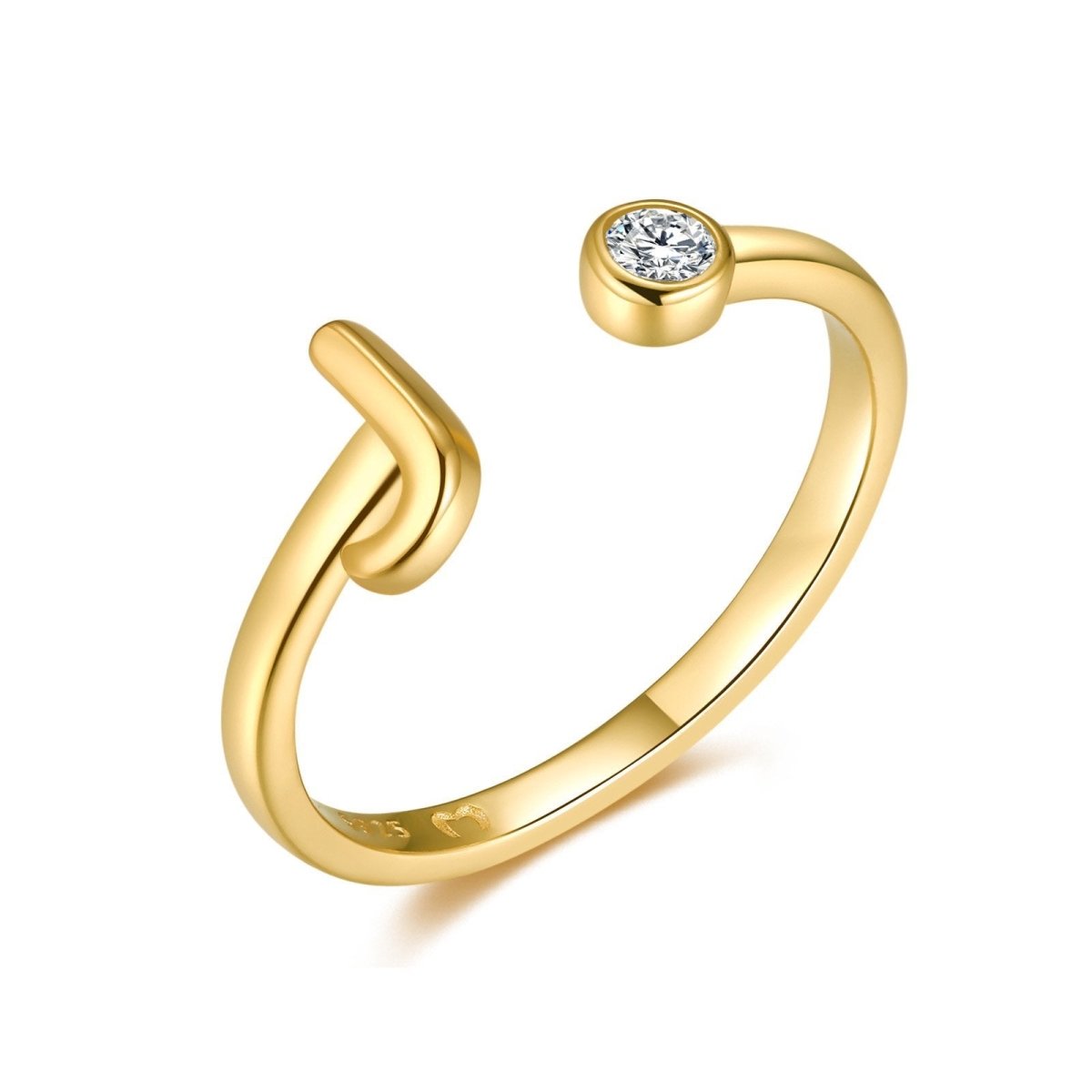 "Top Letter" Ring - Milas Jewels Shop