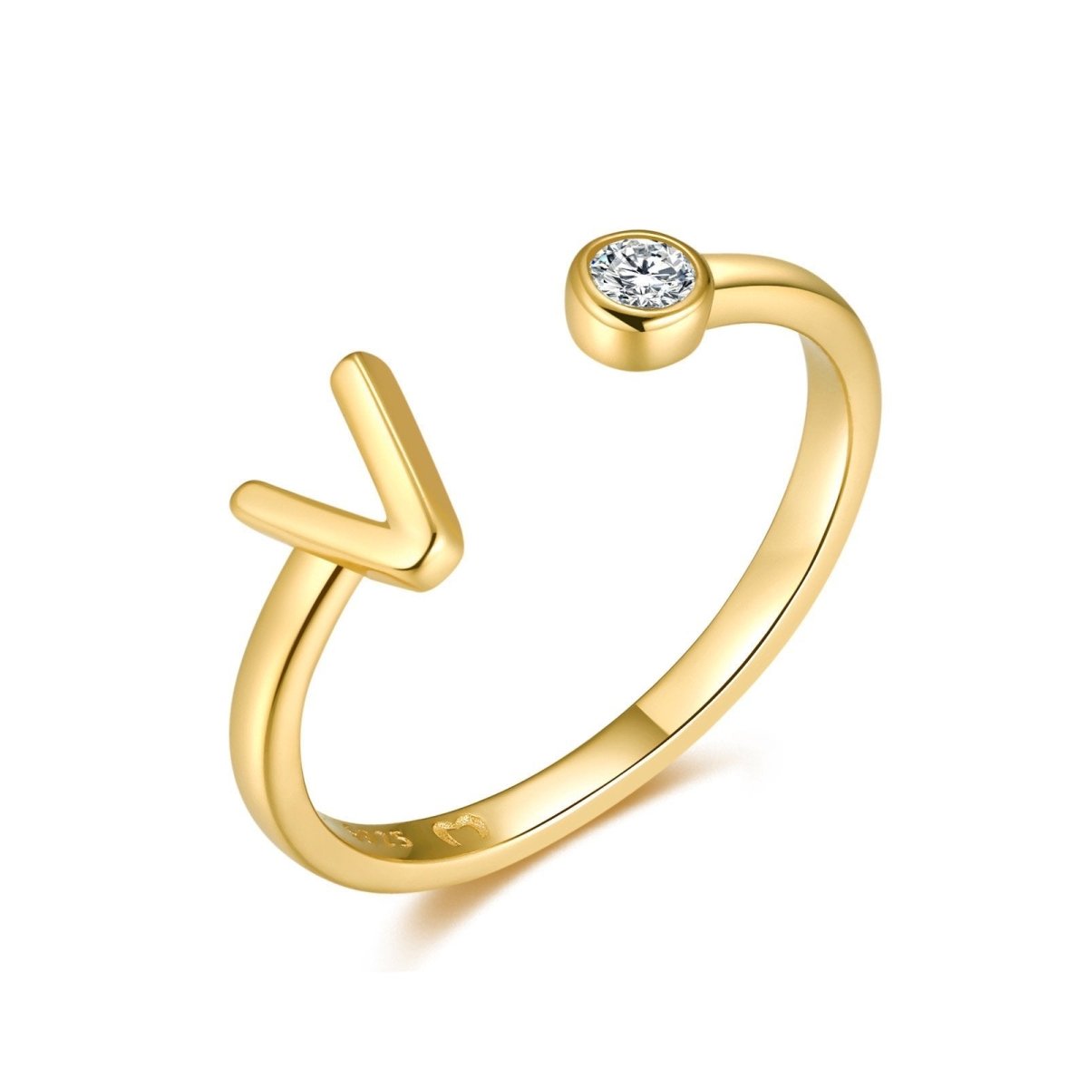 "Top Letter" Ring - Milas Jewels Shop