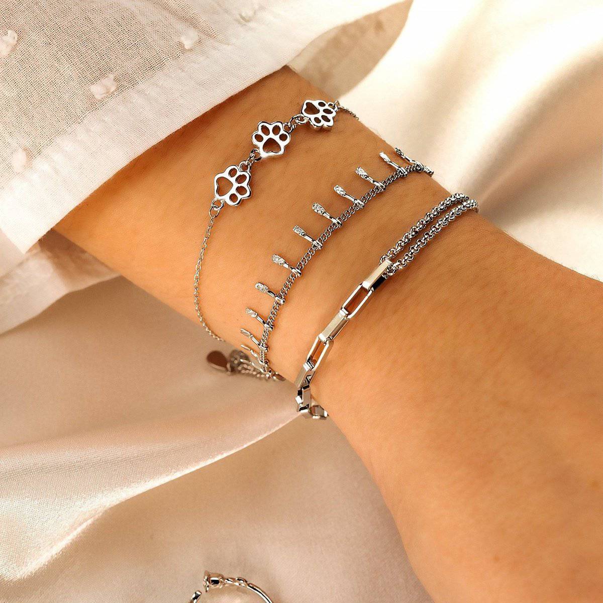 "Trio Pet Prints" Bracelet - Milas Jewels Shop