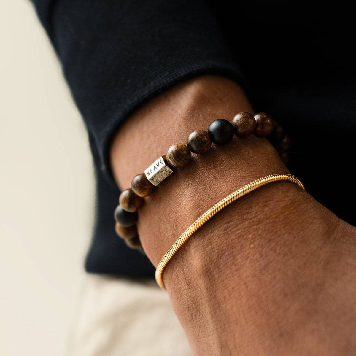 "Wood" BRAVE Men's Bracelet - Milas Jewels Shop
