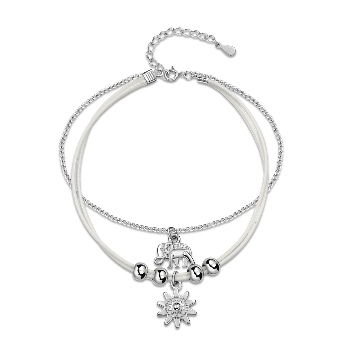 Elephant-Sun Anklet - Milas Jewels Shop