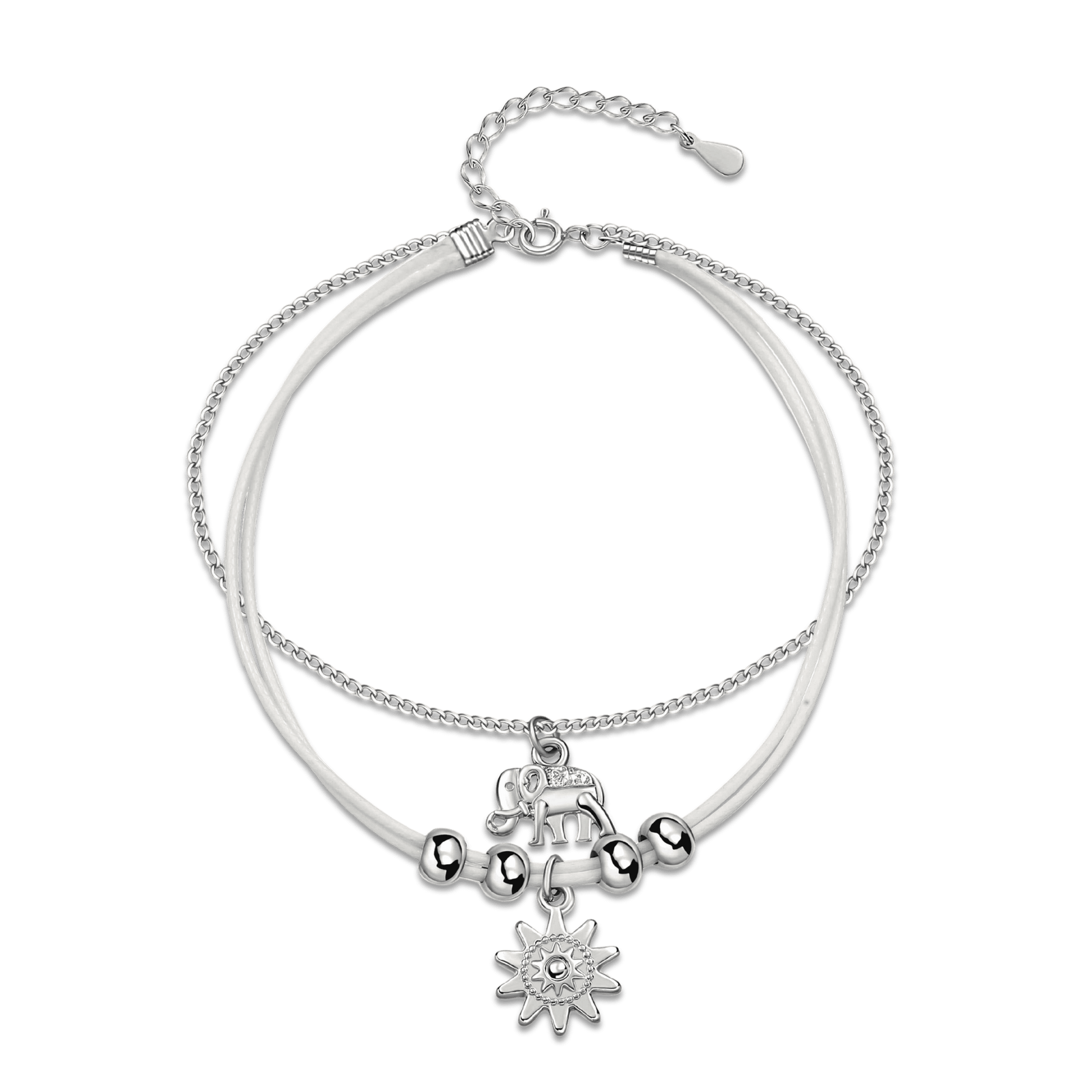 Elephant-Sun Anklet - Milas Jewels Shop