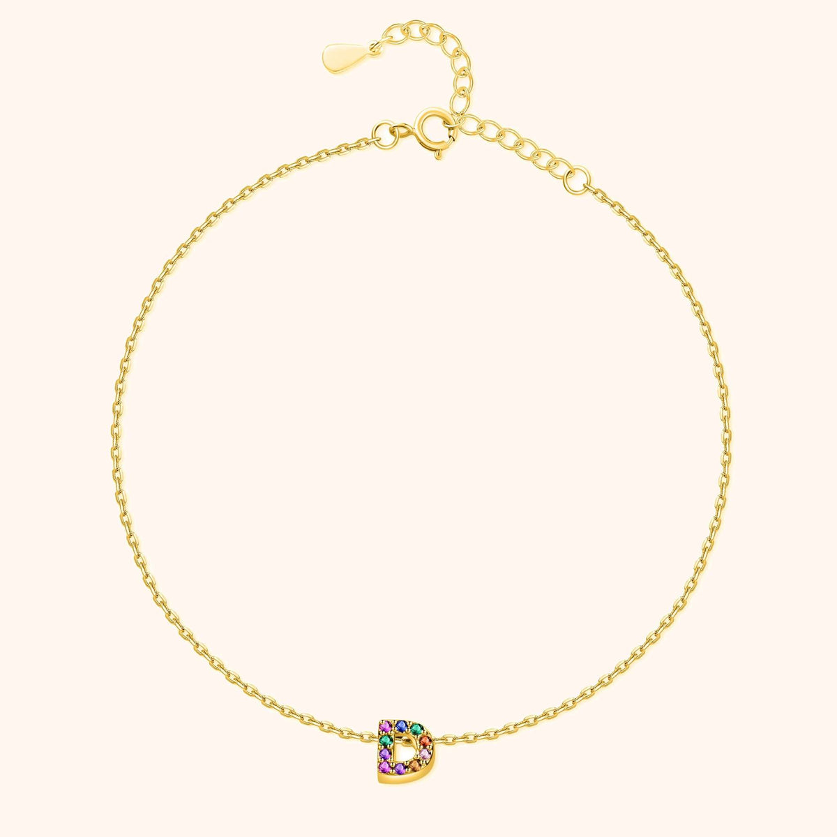 Irising Initial Anklet - Milas Jewels Shop