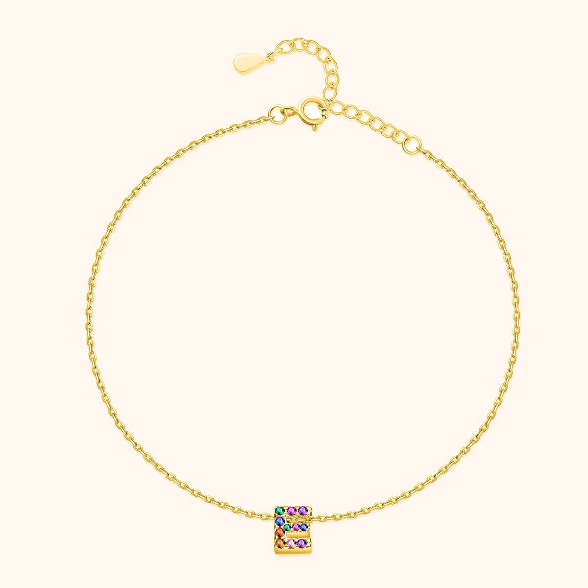 Irising Initial Anklet - Milas Jewels Shop