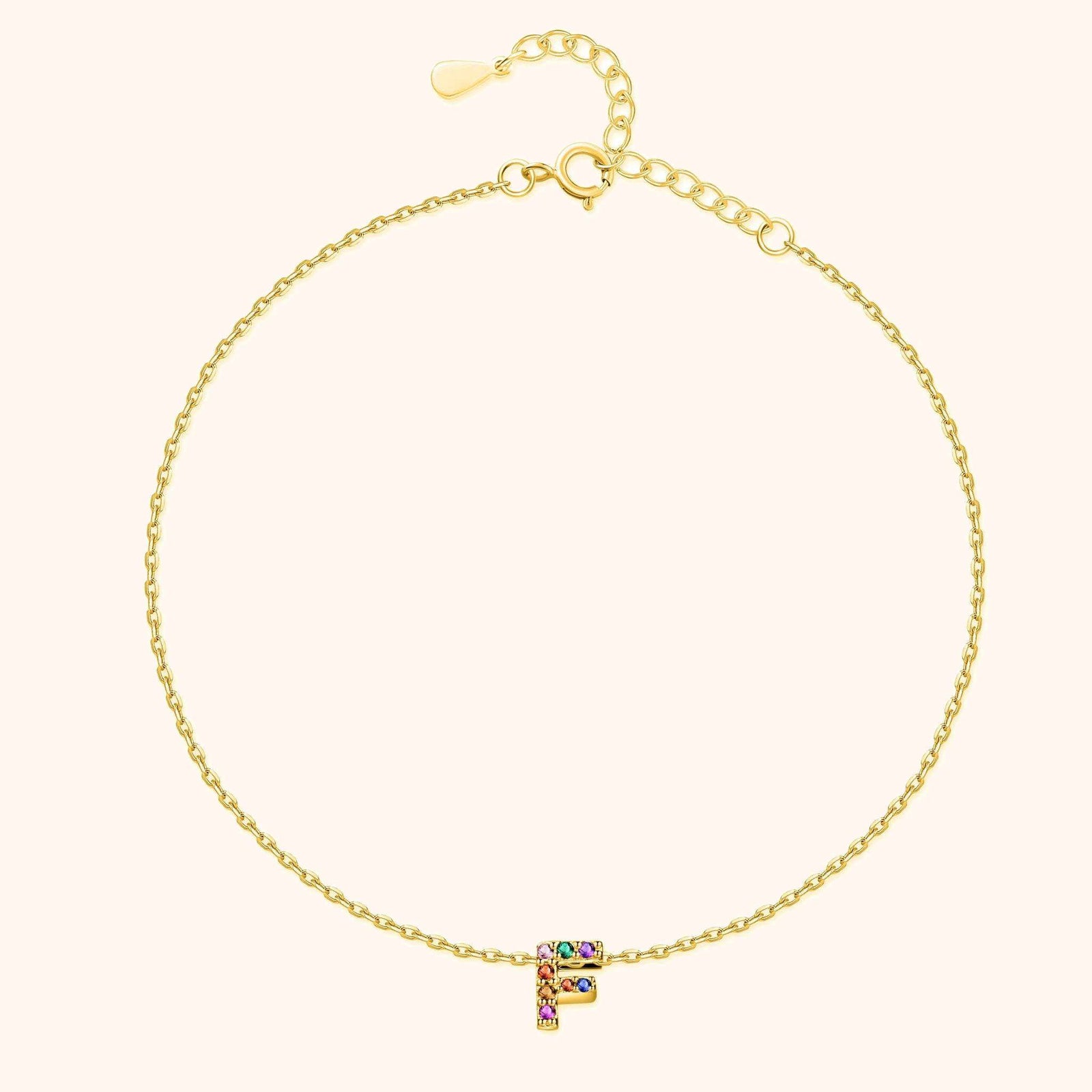 Irising Initial Anklet - Milas Jewels Shop