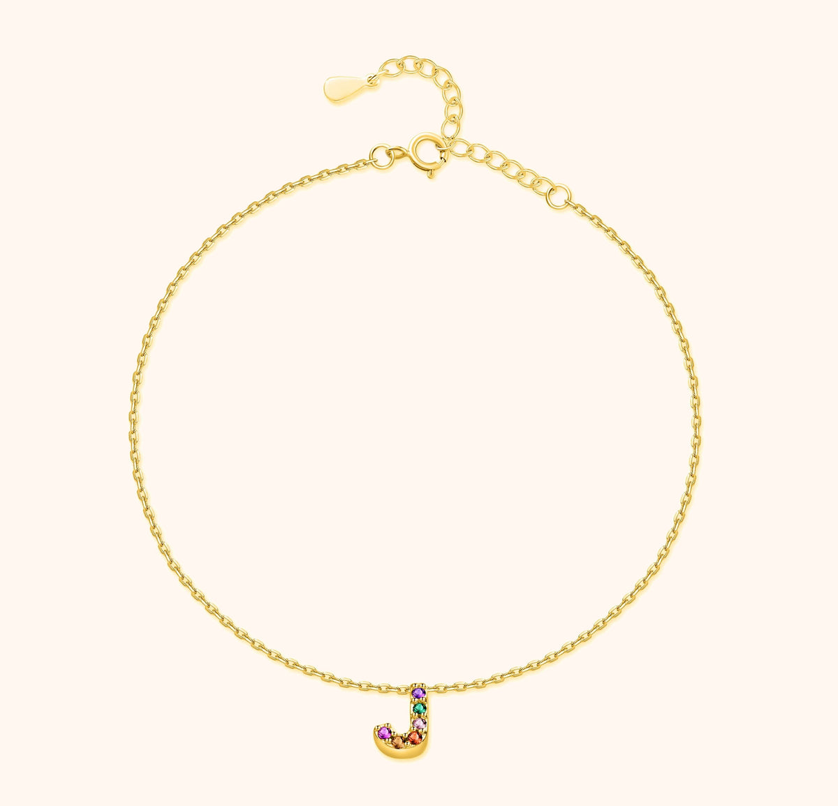 Irising Initial Anklet - Milas Jewels Shop