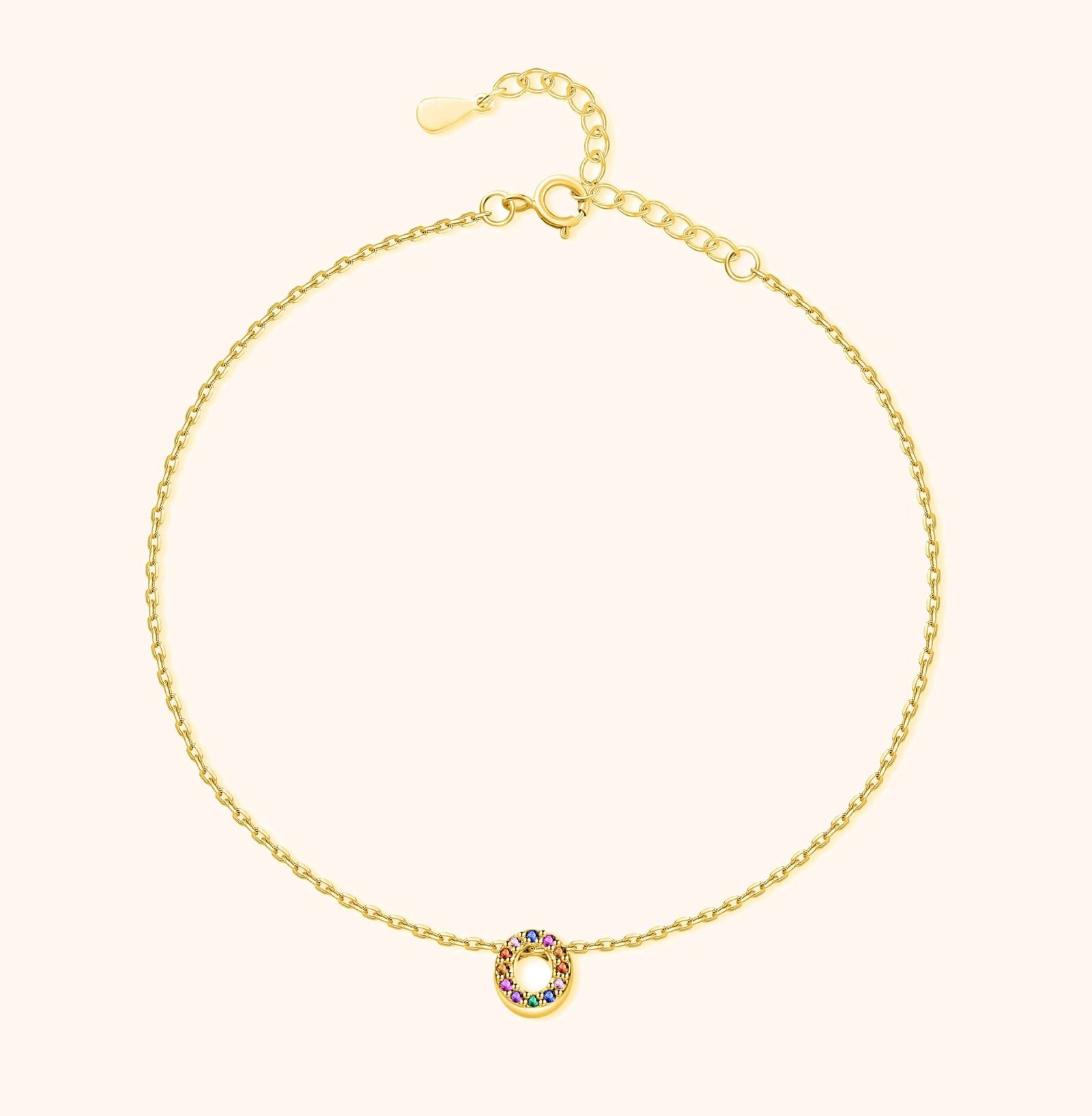 Irising Initial Anklet - Milas Jewels Shop