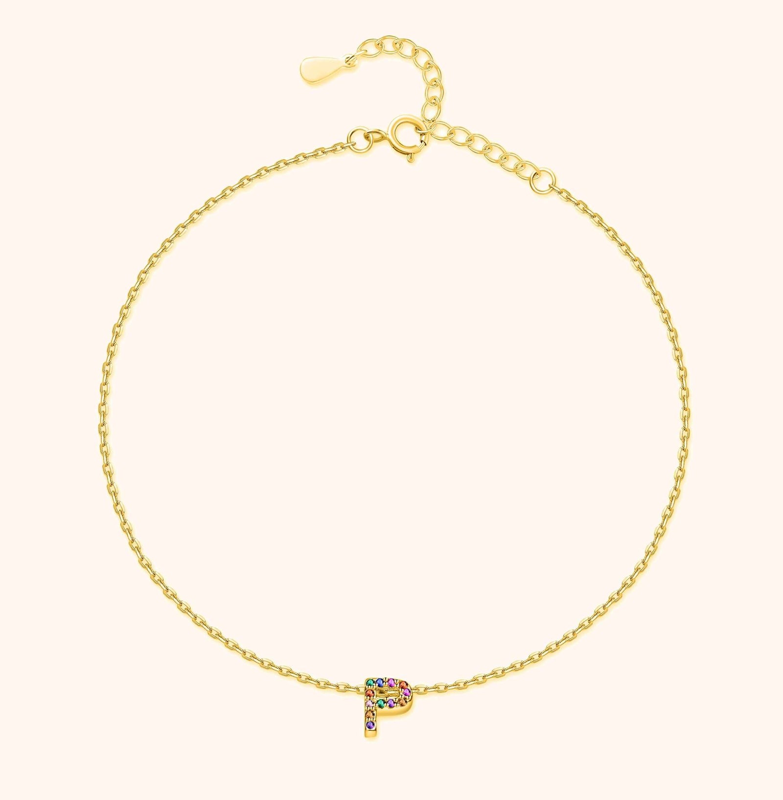 Irising Initial Anklet - Milas Jewels Shop