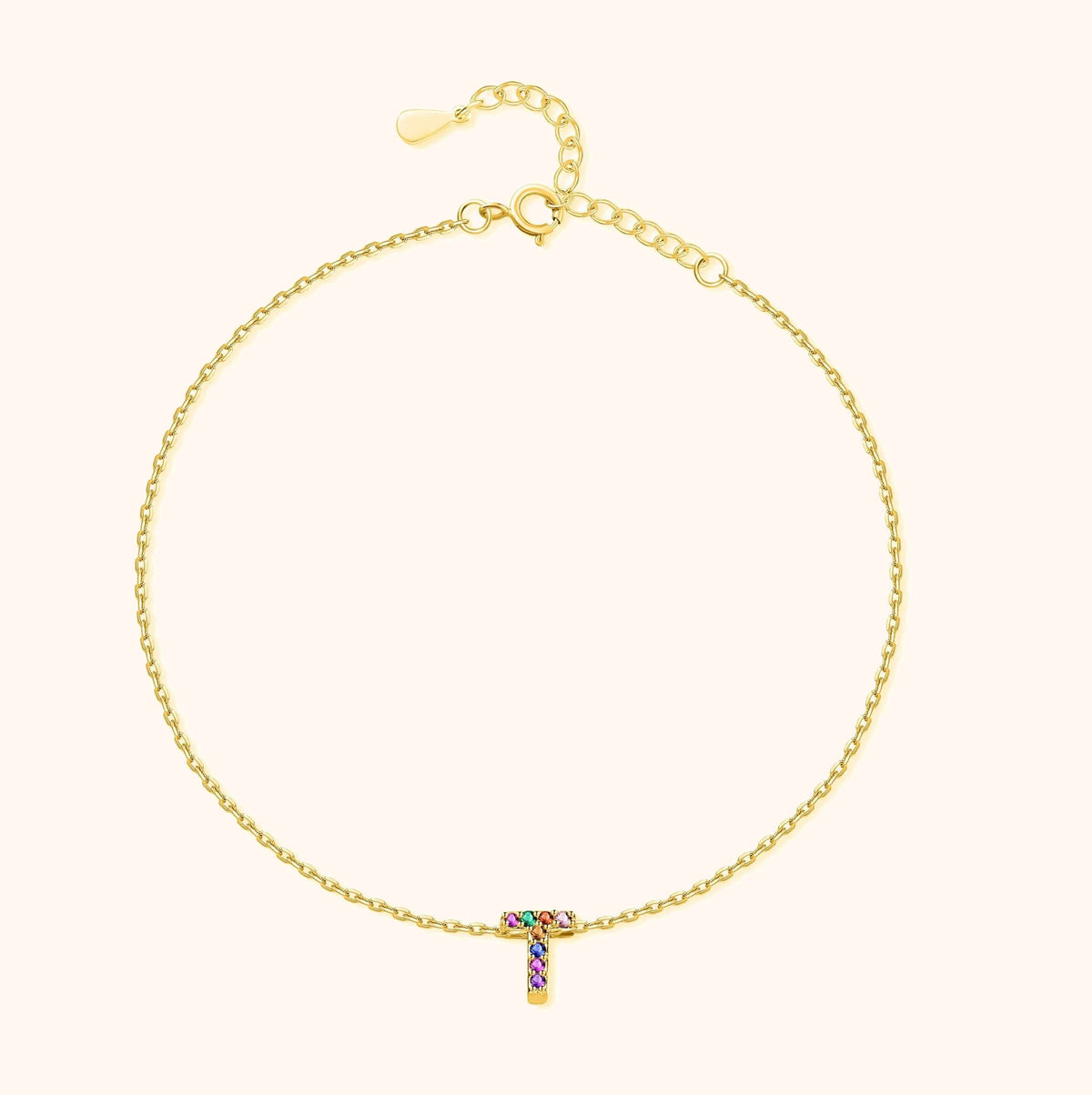 Irising Initial Anklet - Milas Jewels Shop