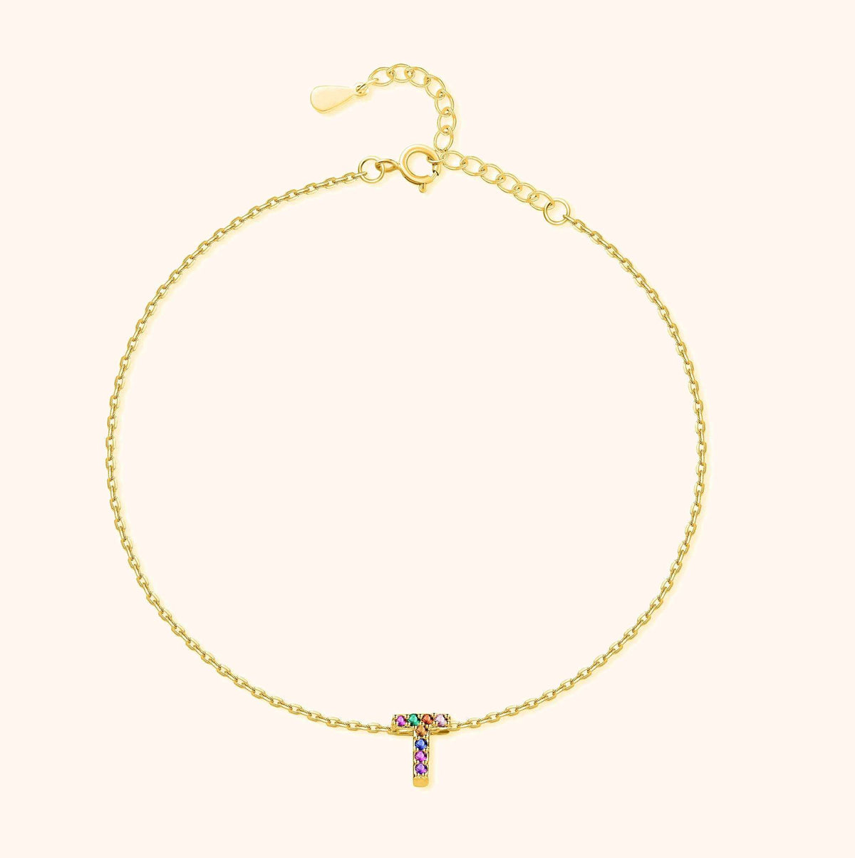 Irising Initial Anklet - Milas Jewels Shop