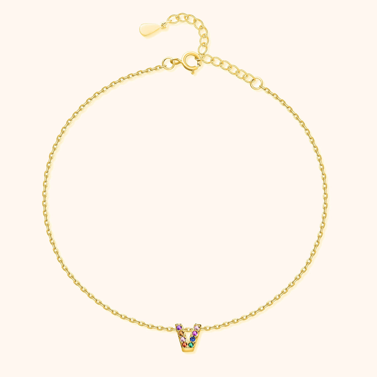 Irising Initial Anklet - Milas Jewels Shop