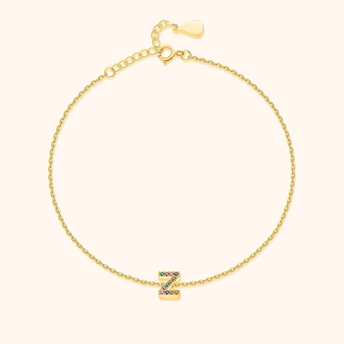 Irising Initial Anklet - Milas Jewels Shop