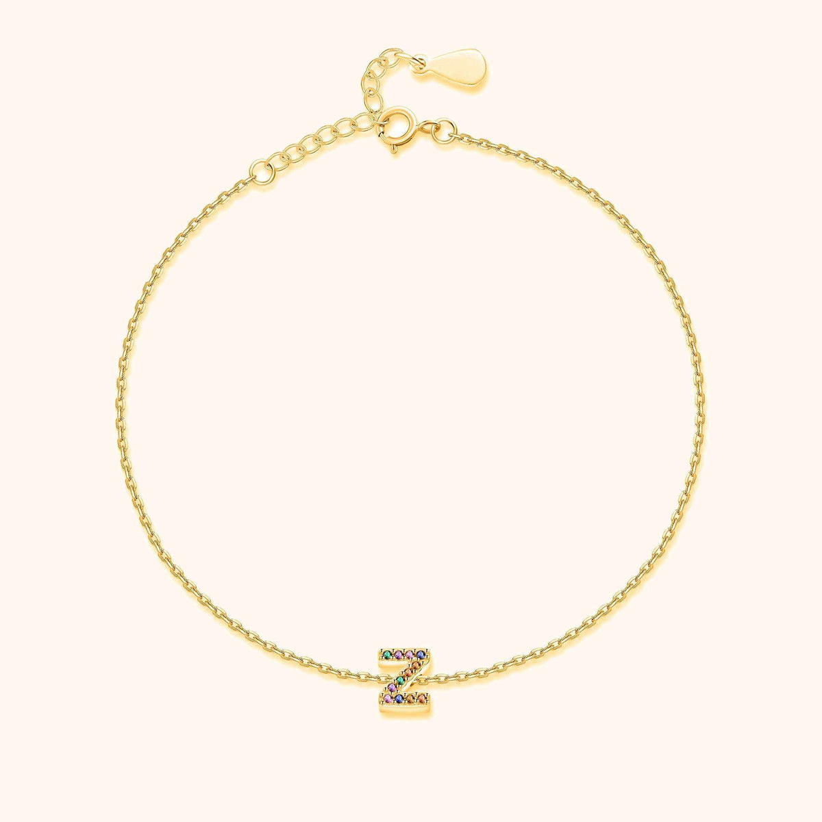 Irising Initial Anklet - Milas Jewels Shop