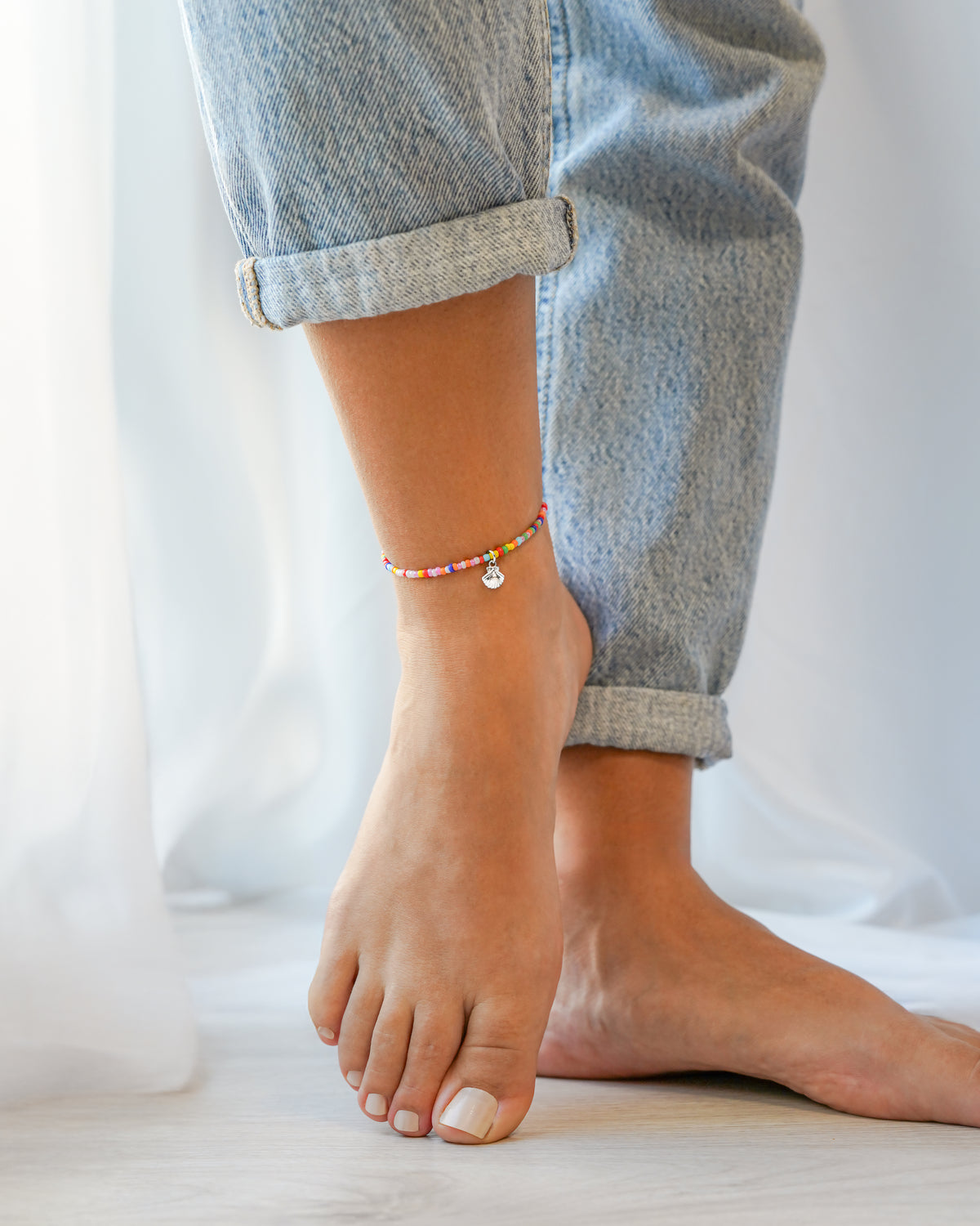 Multicolor Shell Anklet - Milas Jewels Shop