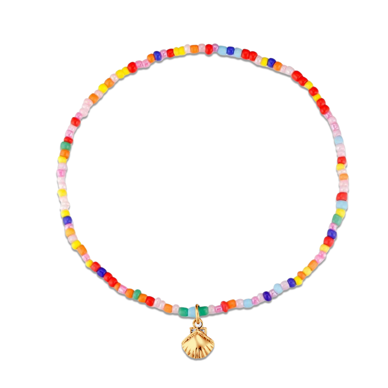 Multicolor Shell Anklet - Milas Jewels Shop