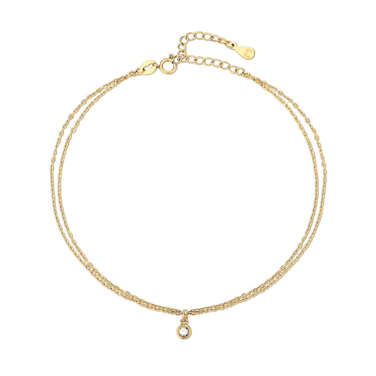 Illuminated Zircon Anklet - Milas Jewels Shop