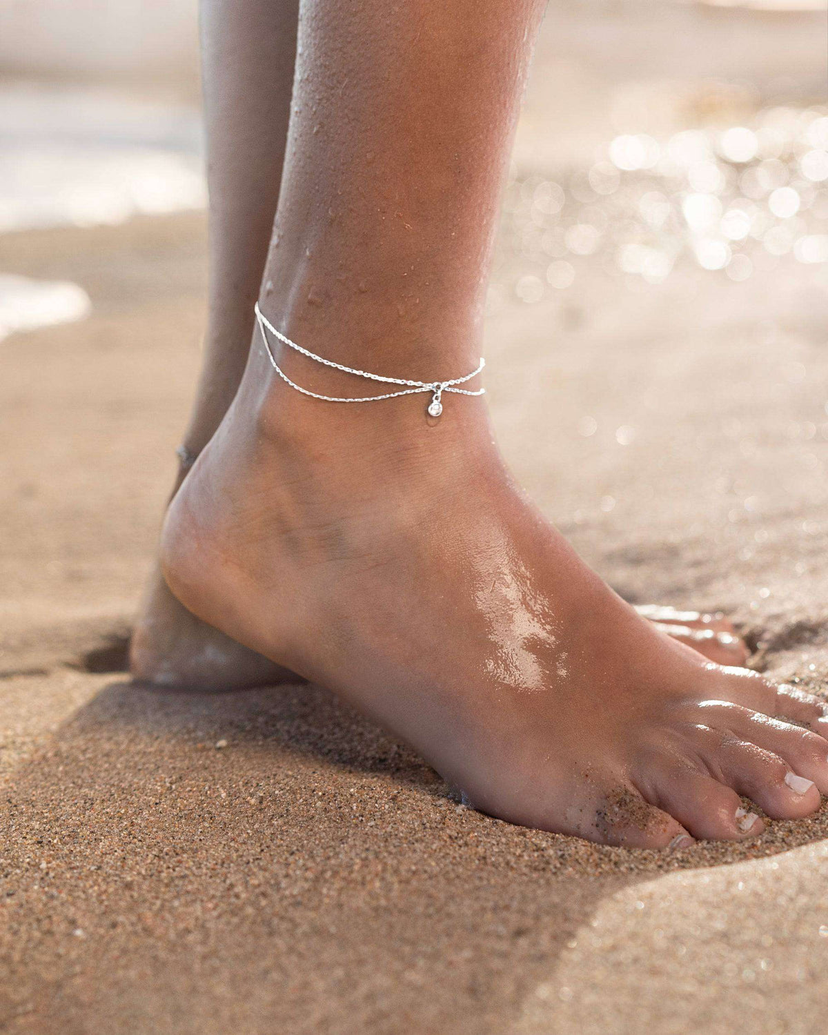 Illuminated Zircon Anklet - Milas Jewels Shop